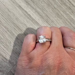 Diamonique cushion cut ring